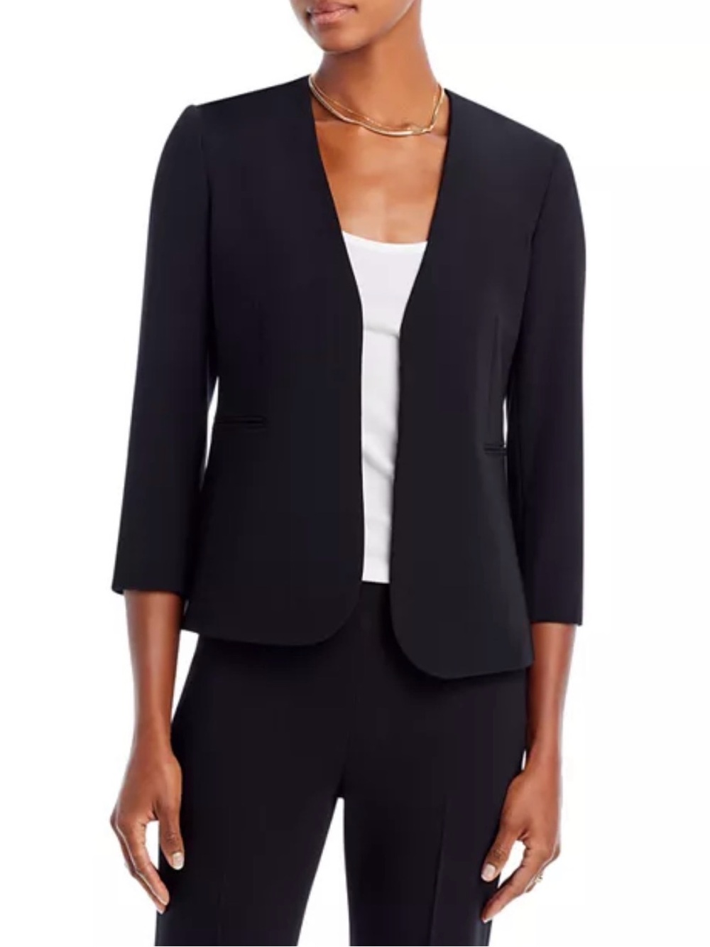 Theory Lindrayia B. Admiral Jacket - Gray Open Front Blazer